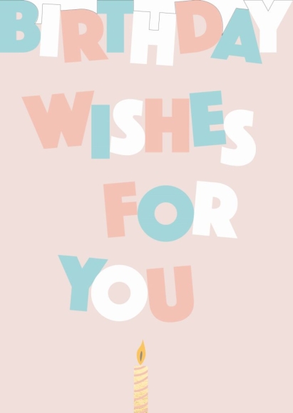 Postkarte: Birthday wishes for you