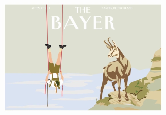 Postkarte: The Bayer - Bergziege