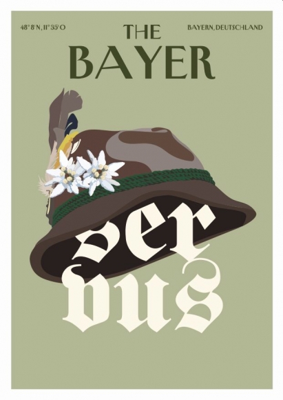 Postkarte: The Bayer Servus