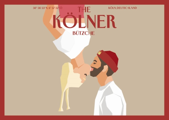 Postkarte: The Kölner - Kuss