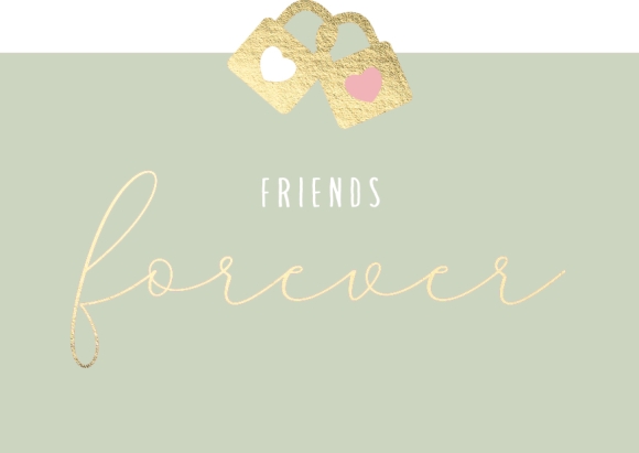 Postkarte: Friends forever - Schlösser