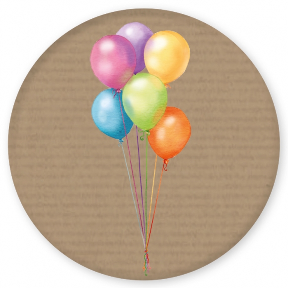 Magnet: Bunte Luftballons.