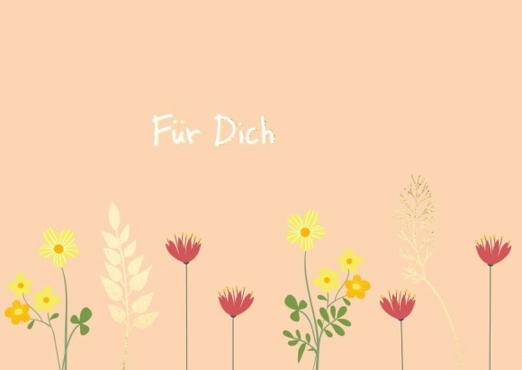 Postkarte: Für Dich Blumen