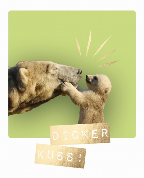 Doppelkarte: Dicker Kuss!