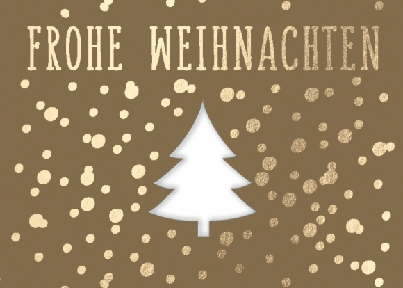 Mini-Doppelkarte: Frohe Weihnachten - Tannenbaum
