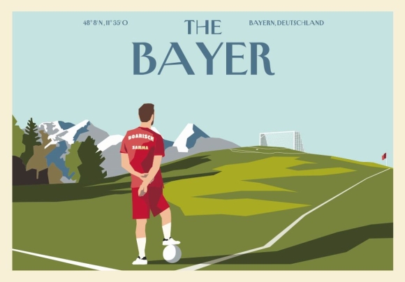 Postkarte: The Bayer - Fußballer