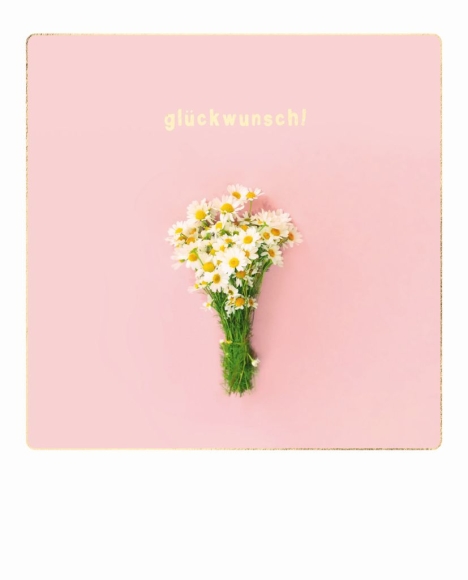 Postkarte: Glückwunsch! - Blumenstrauß