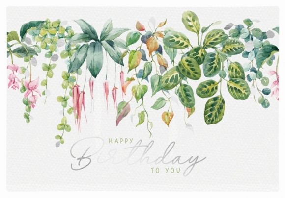 Doppelkarte: Happy Birthday To You - Hängende Gärten