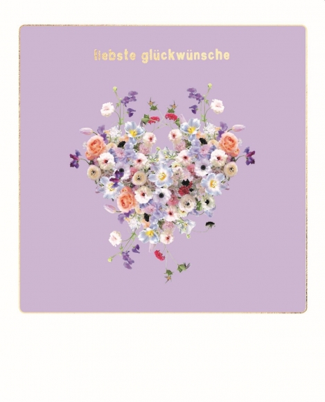 Postkarte: Liebste Glückwünsche Blumenstrauß