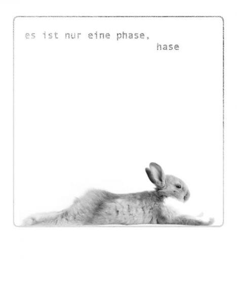 Postkarte:es ist nur eine Phase, Hase