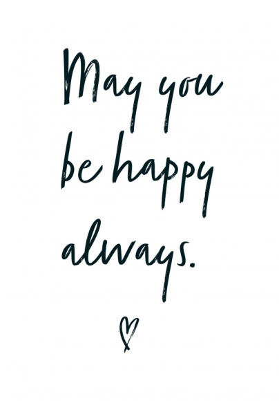 Doppelkarte: May you be happy always