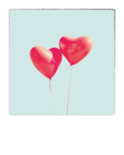 Mini-Postkarte: Zwei Herzen