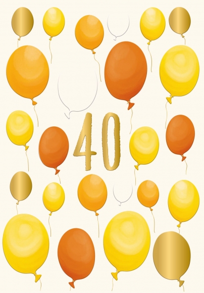 Doppelkarte: 40 Luftballons