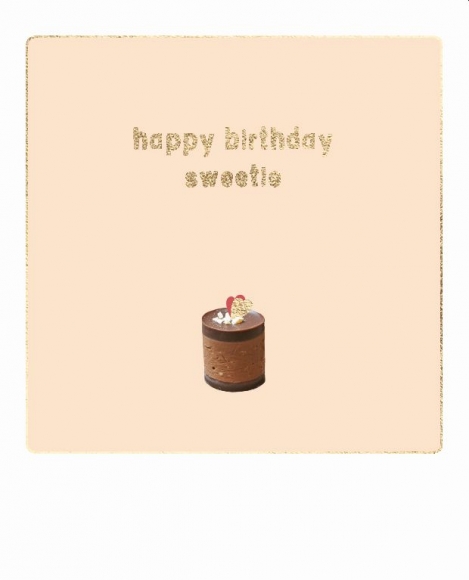 Doppelkarte: happy birthday sweetie