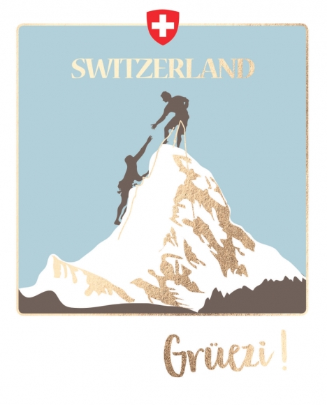 Postkarte: Switzerland. Grüezi!