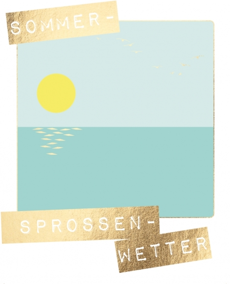 Postkarte: Sommer-Sprossen-Wetter