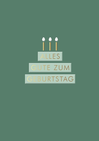 Doppelkarte: Alles Gute zum Geburtstag - Kerzen