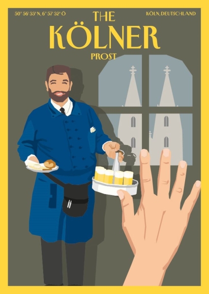 Postkarte: The Kölner - Köbes