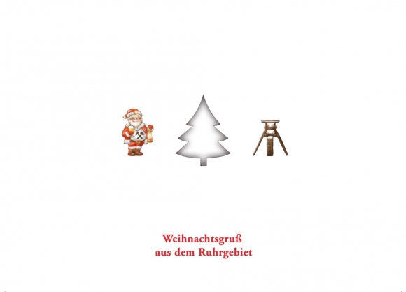 Doppelkarte: Weihnachtsgruß aus dem Ruhrgebiet
