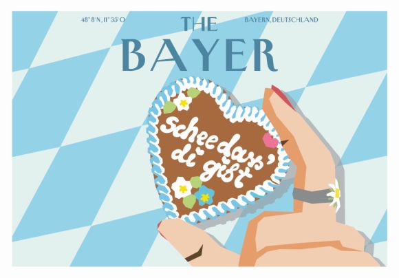 Postkarte: The Bayer - Lebkuchenherz