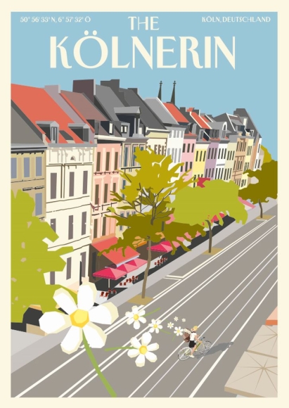 Postkarte: The Kölnerin - Aachener Straße