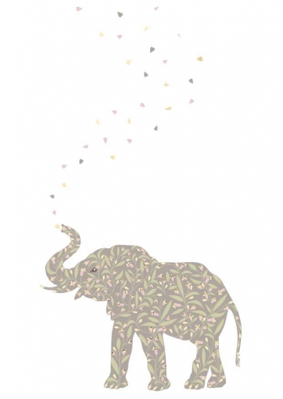 Postkarte: Elefant