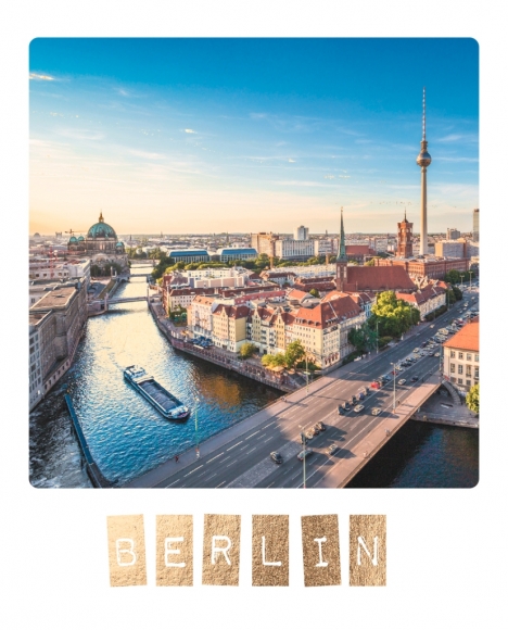 Postkarte: Berlin, Alex, Spree und Dom