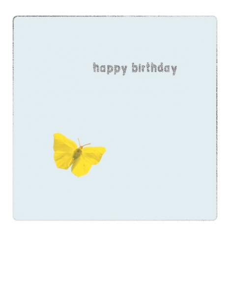 Postkarte: Zitronenfalter - happy birthday