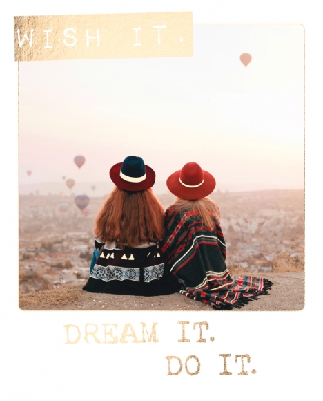 Postkarte: Wish it. Dream it. Do it.