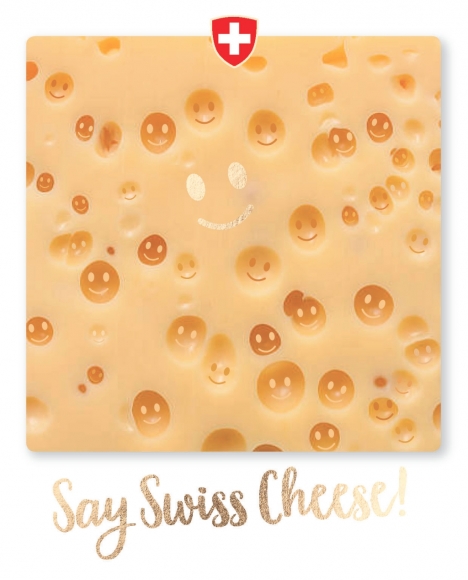 Postkarte: Say swiss cheese!