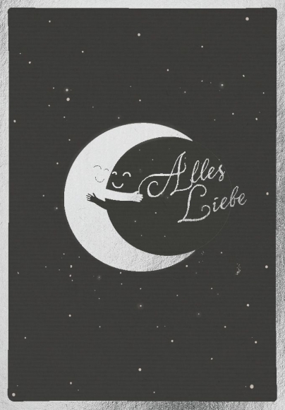 Doppelkarte: Alles Liebe Mond