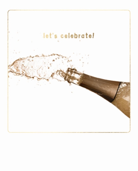 Postkarte: Let&#039;s celebrate - Sekt
