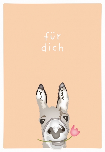Postkarte: Für Dich - Esel