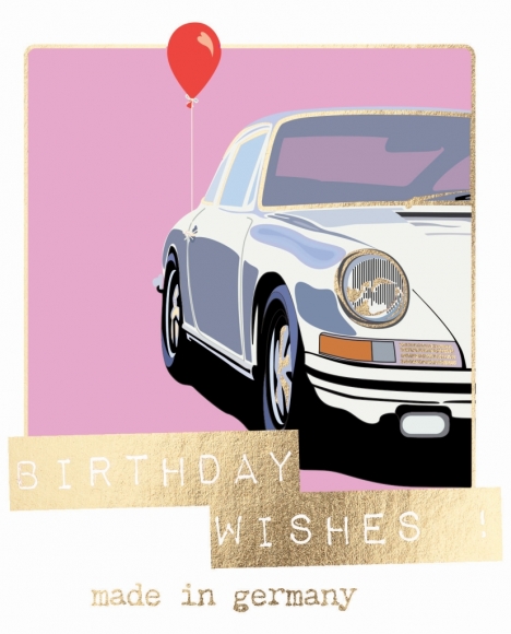 Postkarte: Birthday wishes made in Germany