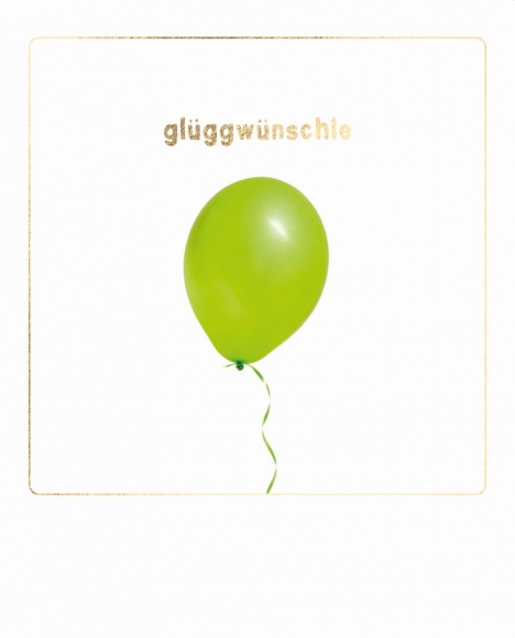 Postkarte: glüggwünschle Luftballon