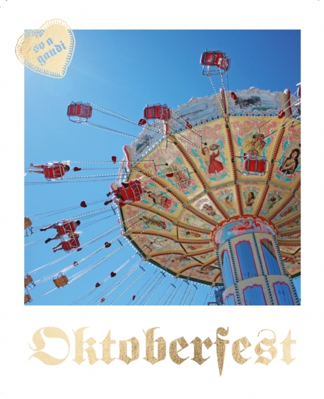 Postkarte: Oktoberfest - Karussel
