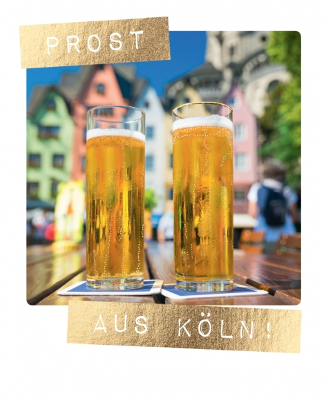 Postkarte: Prost aus Köln