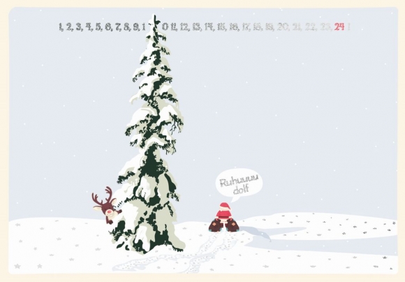 Doppelkarte: Ruhuuuudolf Weihnachtsmann