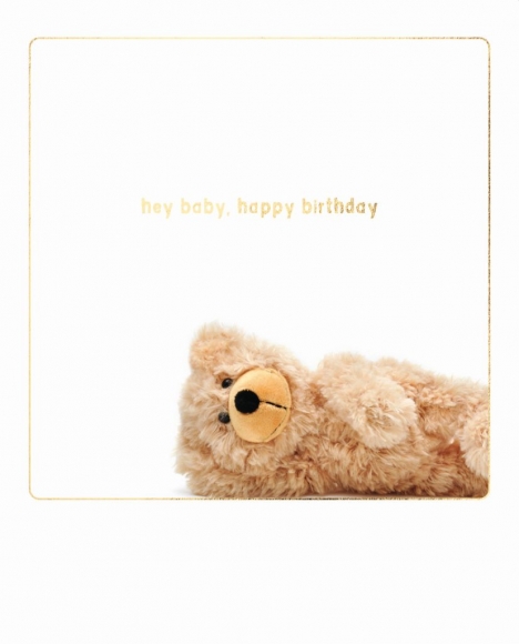 Doppelkarte: hey baby, happy birthday