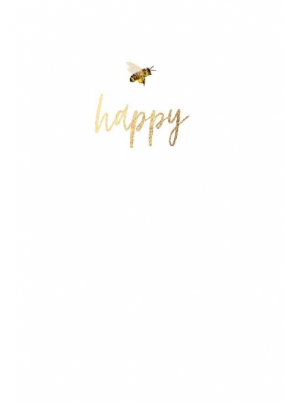 Postkarte: Bee happy