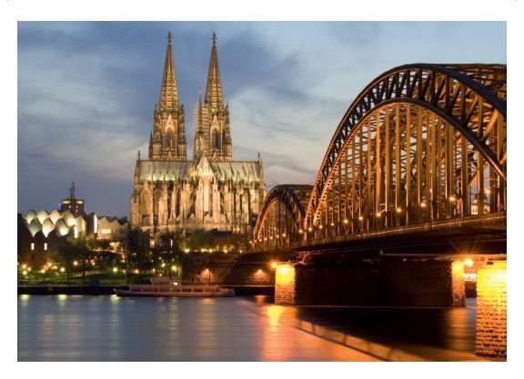 Postkarte: Skyline Köln Dom und Rheinbrücke
