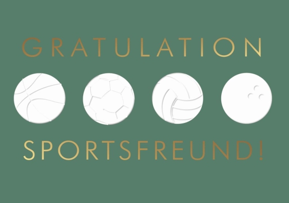 Doppelkarte: Gratulation Sportsfreund! - Bälle