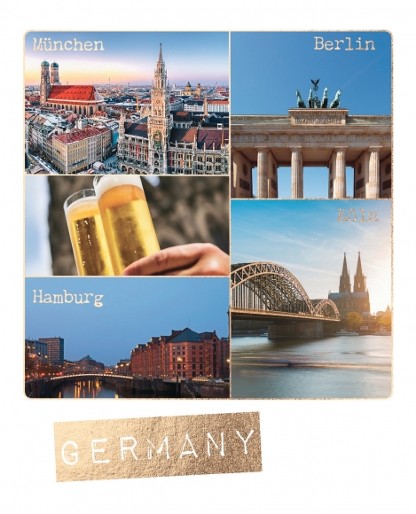 Postkarte: Germany, München, Berlin, Köln, Hamburg, Kölsch