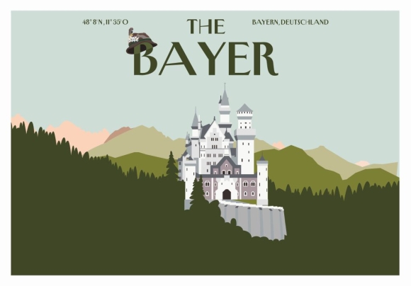 Postkarte: The Bayer - Schloss Neuschwanstein