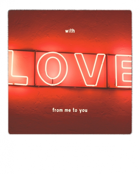 Postkarte: with love from me to you