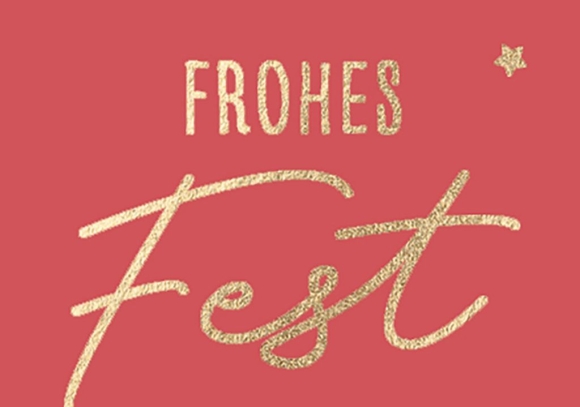 Mini-Doppelkarte: Frohes Fest