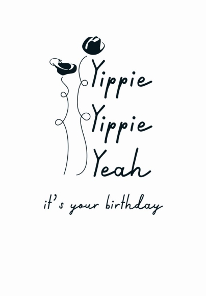 Doppelkarte: Yippie Yippie Yeah it&#039;s your birthday