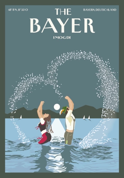 Postkarte: The Bayer - Zwei am See