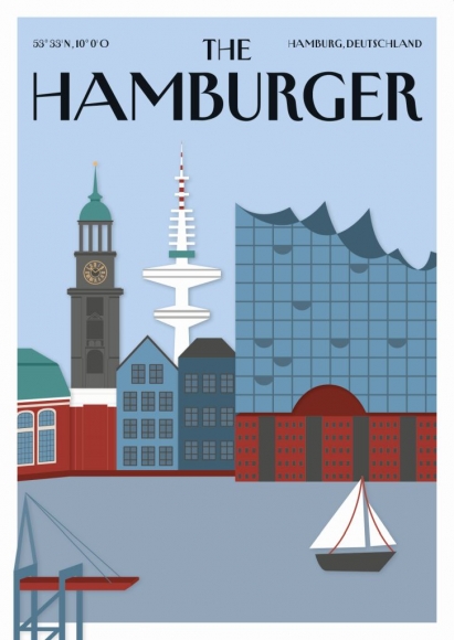 Postkarte: The Hamburger - Elphi