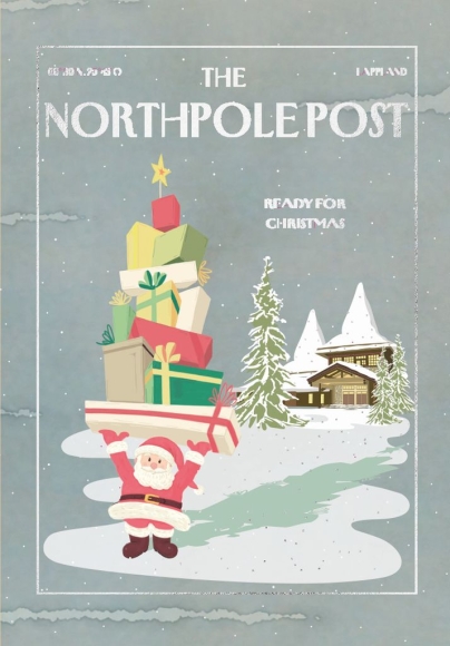 Doppelkarte: The Northpole Post Ready for Christmas